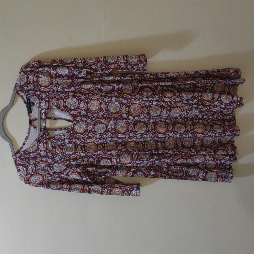 Three Pink Hearts 3/4 Long Sleeve Dress
